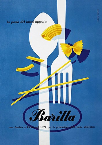 Pasta barilla parma poster - pasta,